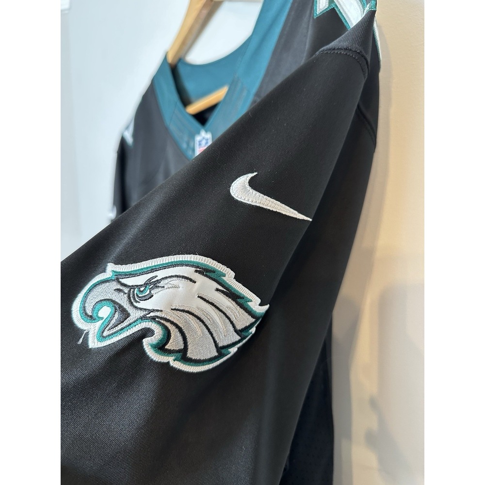Nike NFL ON FIELD Philadelphia Eagles Wentz 11 Jersey‎ size 56 Black Green - Picture 4 of 9